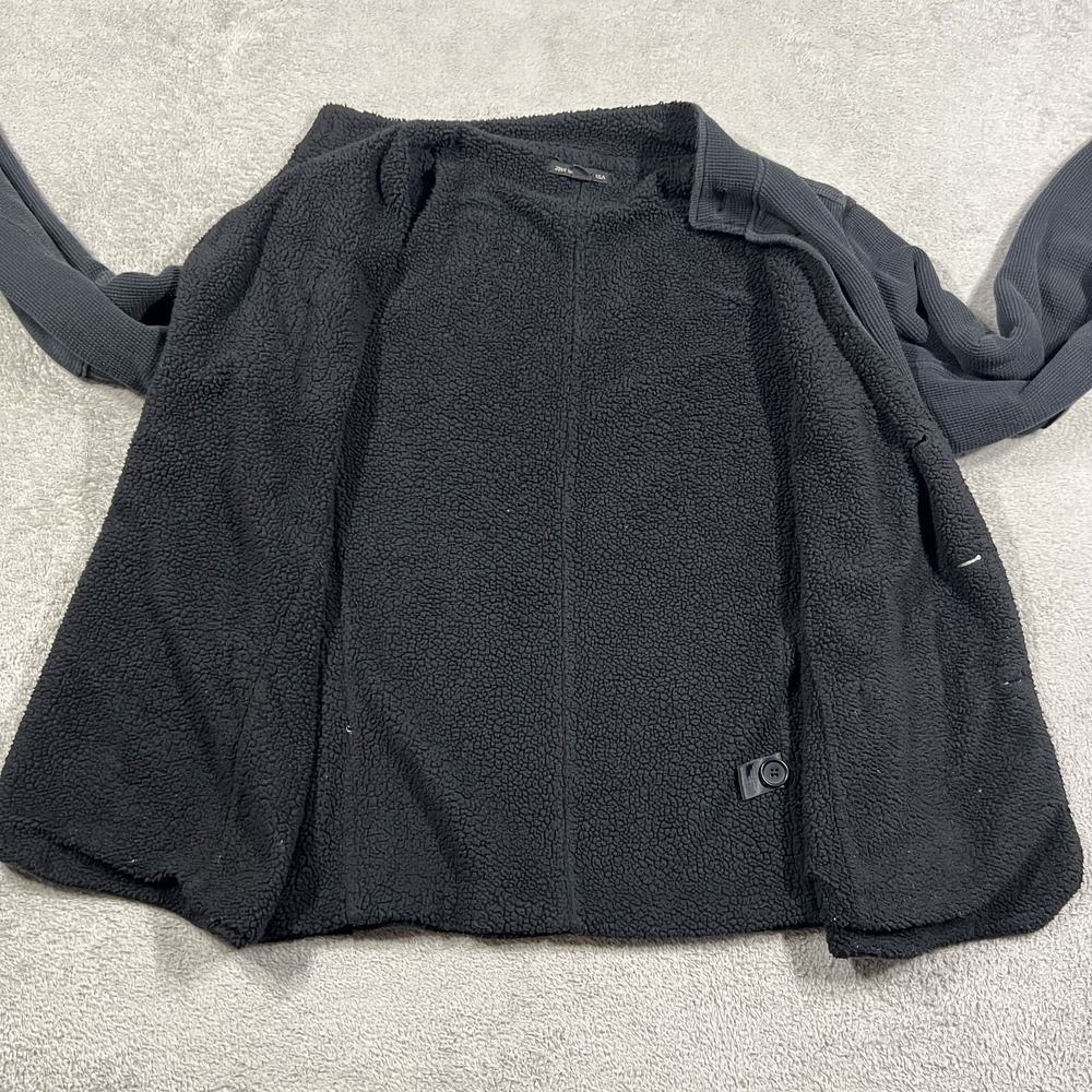 John Varvatos Waffle Knit Chore Jacket Mens Large Fleece Linner Elbow Patches - Picture 7 of 14